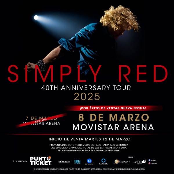Simply Red agota en menos de 6 horas los tickets para su regreso a Chile y suma nuevo show