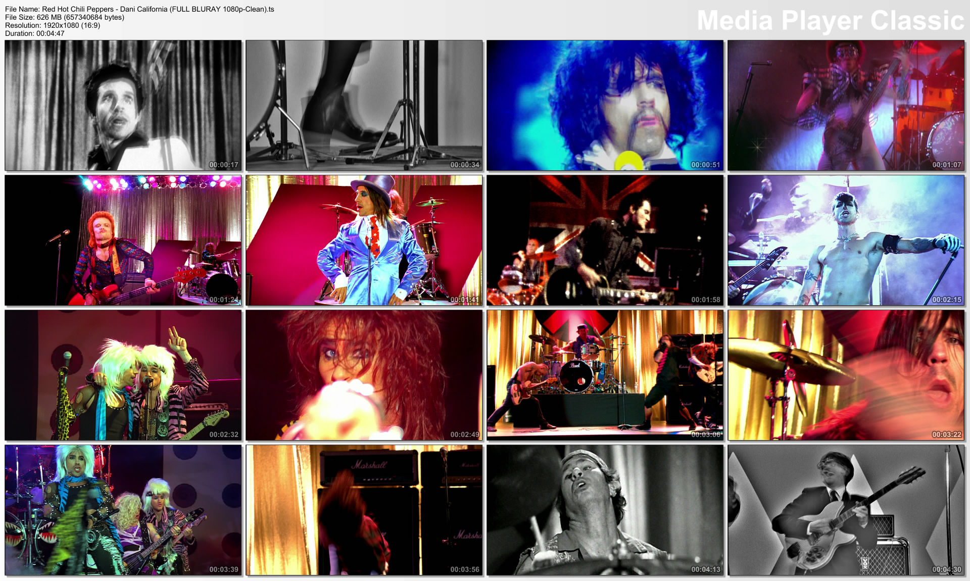 Videografia Rock Dani California Red Hot Chili Peppers Nacion Rock