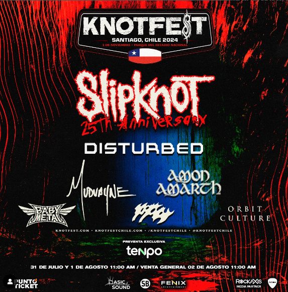 Knotfest Chile 2024 confirmado: Slipknot, Mudvayne,  Babymetal y más serán parte de la nueva edición