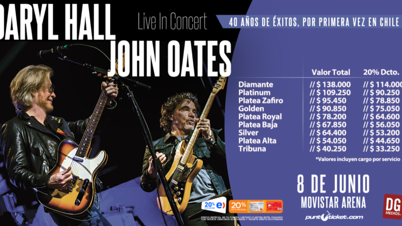 Confirmado: Hall & Oates llegan por primera vez en Chile