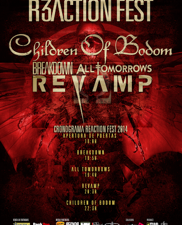 Se revelan horarios para el Reaction Fest: Children of Bodom, Revamp y más